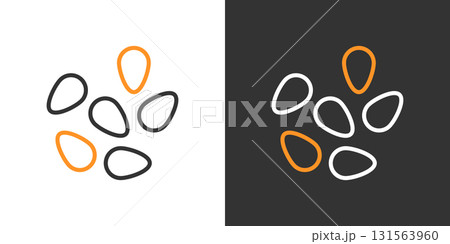 ごまの2色ラインアイコン ごまの2色ラインアイコン 131563960