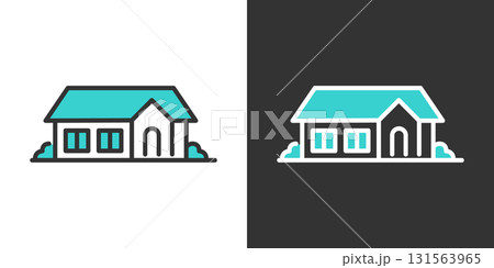 平家の2色ラインアイコン 131563965