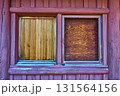 Textured Wooden Window Panels Rustic Wall and Weathered Surface 131564156