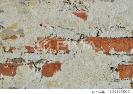 Old Weathered Grunge Brick Wall Cracked Texture Background Old Weathered Grunge Brick Wall Cracked Texture Background 131565067