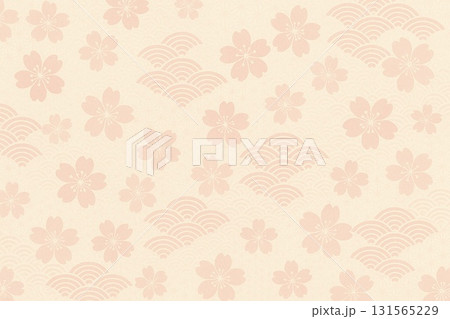 桜と和柄の背景デザイン|日本の伝統・和風の装飾模様 桜と和柄の背景デザイン|日本の伝統・和風の装飾模様 131565229