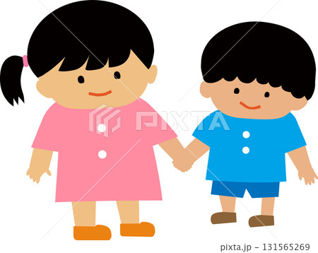 手をつなぐ子ども 手をつなぐ子ども 131565269