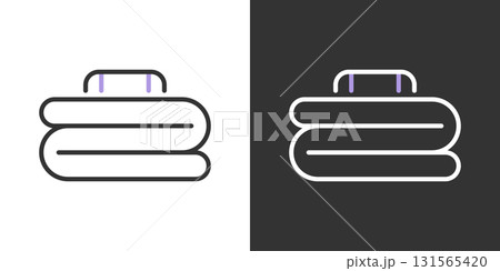 布団の2色ラインアイコン 布団の2色ラインアイコン 131565420