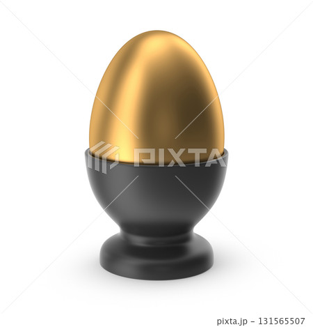 Golden Egg in Black Egg Cup Golden Egg in Black Egg Cup 131565507