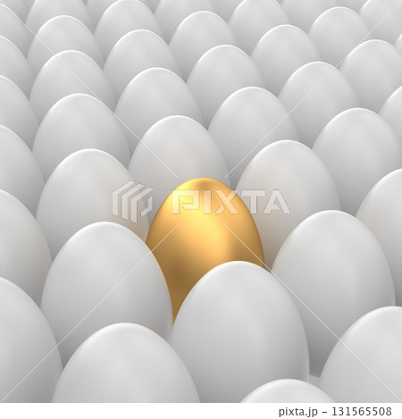 Golden Egg Amongst White Eggs Uniqueness and Stand Out 131565508