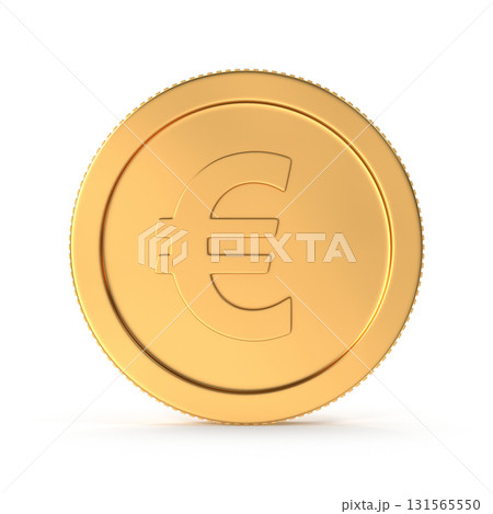 Euro coin isolated on white background, golden money Euro coin isolated on white background, golden money 131565550