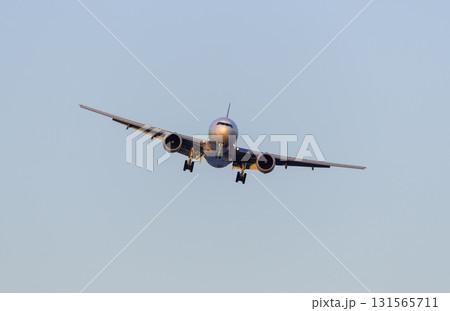 飛行機を正面から撮った写真 131565711