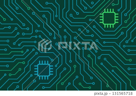 電子基板のパターン背景｜テクノロジー・回路・デジタル 131565718
