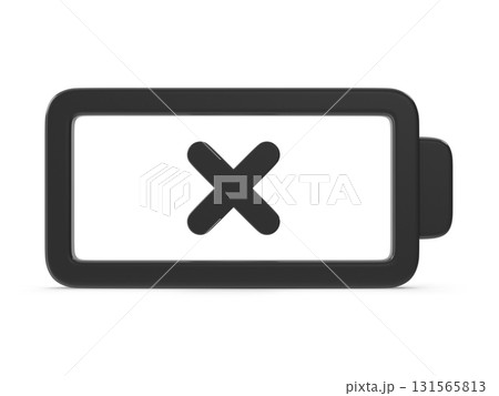 Battery icon with cross symbolのイラスト素材 [131565813] - PIXTA