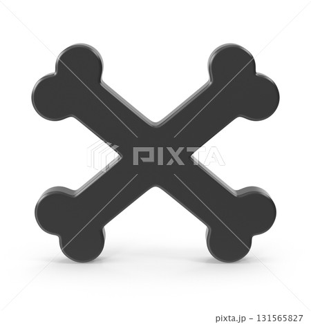 Crossbones Icon Simple Symbol of Danger and Toxicity 131565827