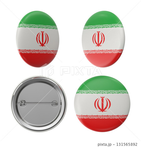 Iranian flag badges patriotic button collection 131565892