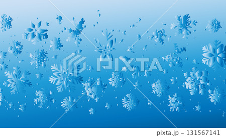 青い雪の結晶 131567141