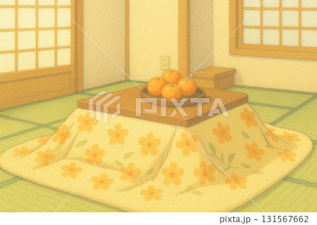 こたつとみかんの日本の冬 131567662