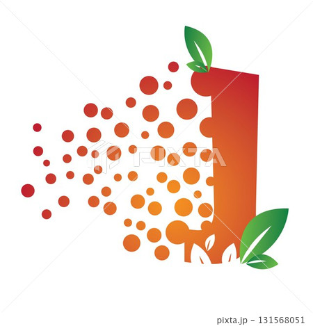 Letter J juice logo bubbles 131568051