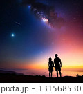 夜空をを眺める2人 131568530
