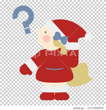 Wondering cute girl Santa Claus Wondering cute girl Santa Claus 131568978