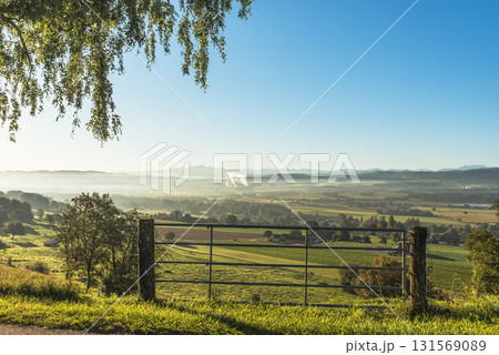 Peaceful rural scenery with Alpstein mountains in the background, Canton of Thurgau, Switzerland Peaceful rural scenery with Alpstein mountains in the background, Canton of Thurgau, Switzerland 131569089