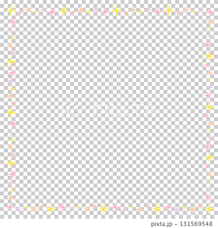 Cute sparkly watercolor frame, square Cute sparkly watercolor frame, square 131569548