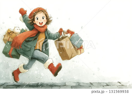 美優シリーズ：美優 サンタコスプレ ジャンプ 全身 131569938