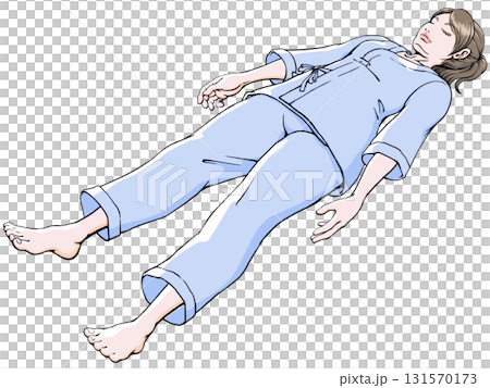 接受健康檢查/身體檢查的年輕女性_睡姿 131570173