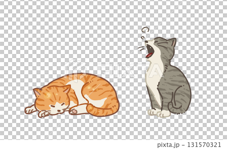 一隻貓悠閒小憩的向量插圖 一隻貓悠閒小憩的向量插圖 131570321