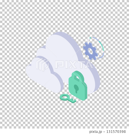 クラウドとデータ保護をイメージしたアイソメトリックなベクターイラスト素材 (セキュリティ対策) クラウドとデータ保護をイメージしたアイソメトリックなベクターイラスト素材 (セキュリティ対策) 131570398