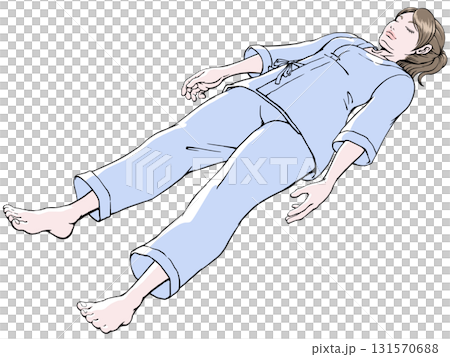 健康診断・人間ドックを受ける若い女性_寝姿影無し 健康診断・人間ドックを受ける若い女性_寝姿影無し 131570688