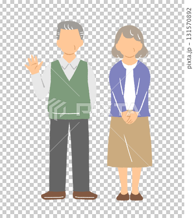 Illustration of grandfather and grandmother 131570892