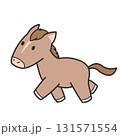 走る馬のデフォルメイラスト 131571554