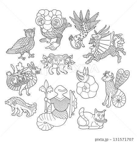 Graphic bestiary creatures 131571707