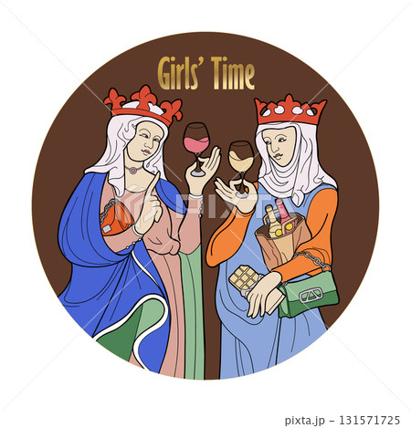 Graphic ladies as medieval queens Graphic ladies as medieval queens 131571725