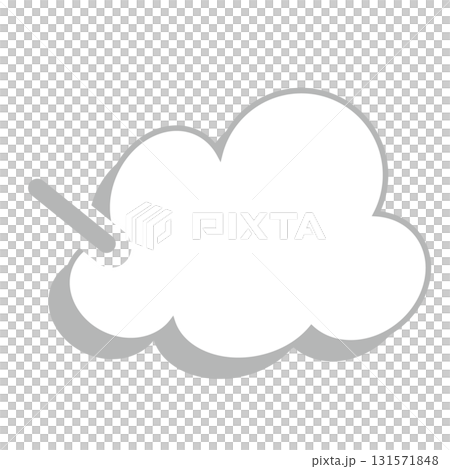 Simple speech bubble illustration - Fluffy 131571848