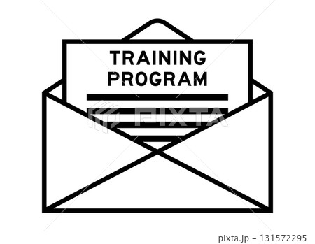 Envelope and letter sign with word training program as the headline 131572295
