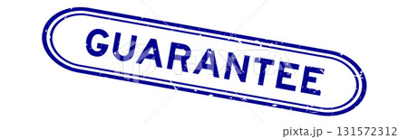 Grunge blue guarantee word rubber seal stamp on white background 131572312