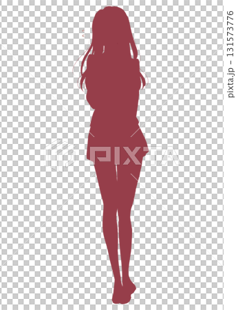 Fidgety female student winter clothes sweat silhouette Fidgety female student winter clothes sweat silhouette 131573776