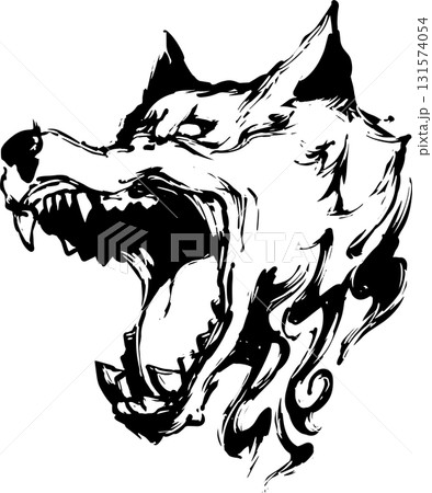 狼の墨絵イラスト 狼の墨絵イラスト 131574054