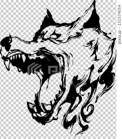 狼墨畫插圖 狼墨畫插圖 131574054
