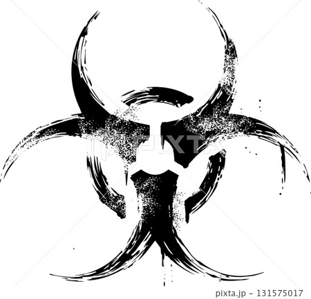 バイオハザードマークの墨絵イラスト 131575017