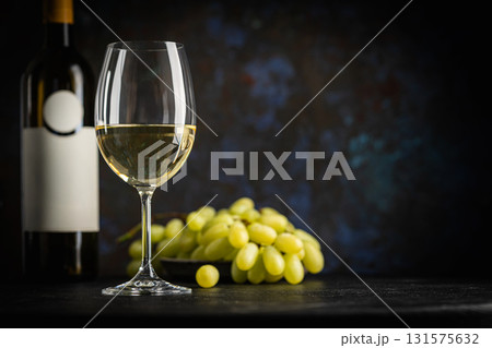 White Wine in a Glass 131575632