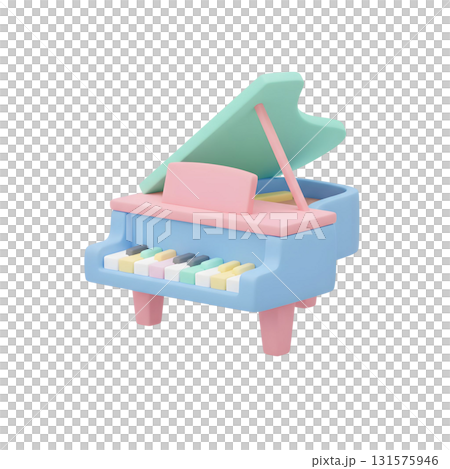 Colorful Pastel Piano Icon 131575946