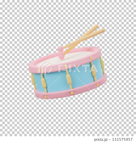 Colorful Pastel Snare Drum Icon 131575957