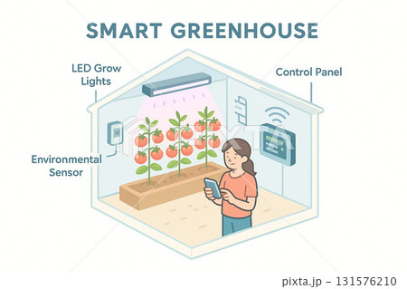スマート温室の仕組み 131576210