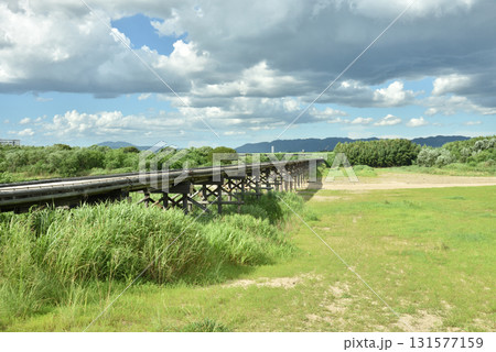 夏の流れ橋(上津屋橋) 京都府八幡市 夏の流れ橋(上津屋橋) 京都府八幡市 131577159
