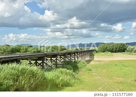 夏の流れ橋(上津屋橋) 京都府八幡市 夏の流れ橋(上津屋橋) 京都府八幡市 131577160