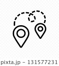 Route from starting point to ending point vector design 131577231