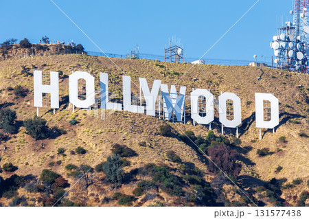 Hollywood sign at Mount Lee in Los Angeles in the United States 131577438
