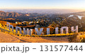Hollywood sign at Mount Lee panorama with view on Los Angeles in the United States 131577444
