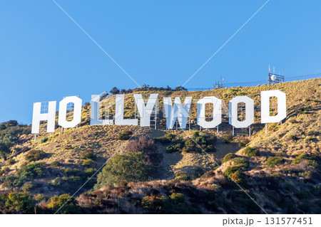 Hollywood sign at Mount Lee in Los Angeles in the United States 131577451