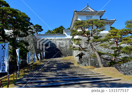 福島県　二本松市　二本松城　箕輪門への石段 131577537