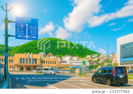 小樽駅と青空 131577563
